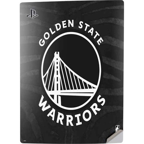 NBA Golden State Warriors Black Animal Print PS5 Digital Edition Console Skin